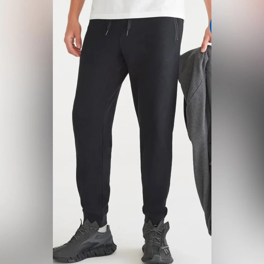 👤 Men’s Aeropostale zipper pockets drawstring tie waist Solid Jogger Sweatpants